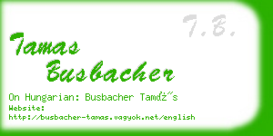 tamas busbacher business card